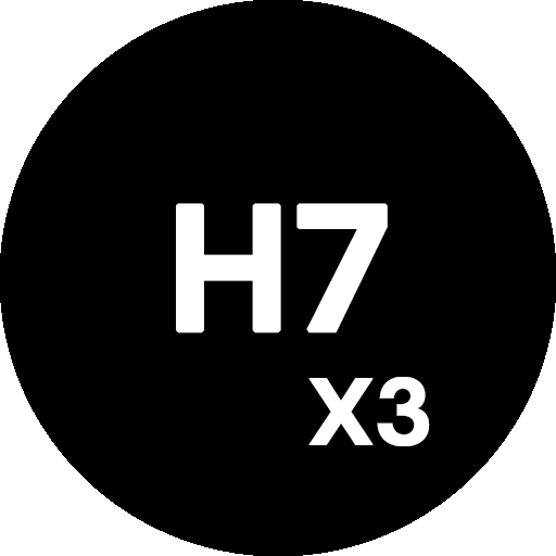 Lâmpadas H7+H7+H7