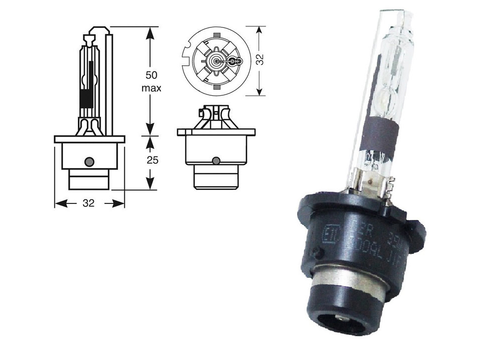 Acessar a peça Lâmpada de descarga xenon d2r 85v 35w (caixa 1 unidade)