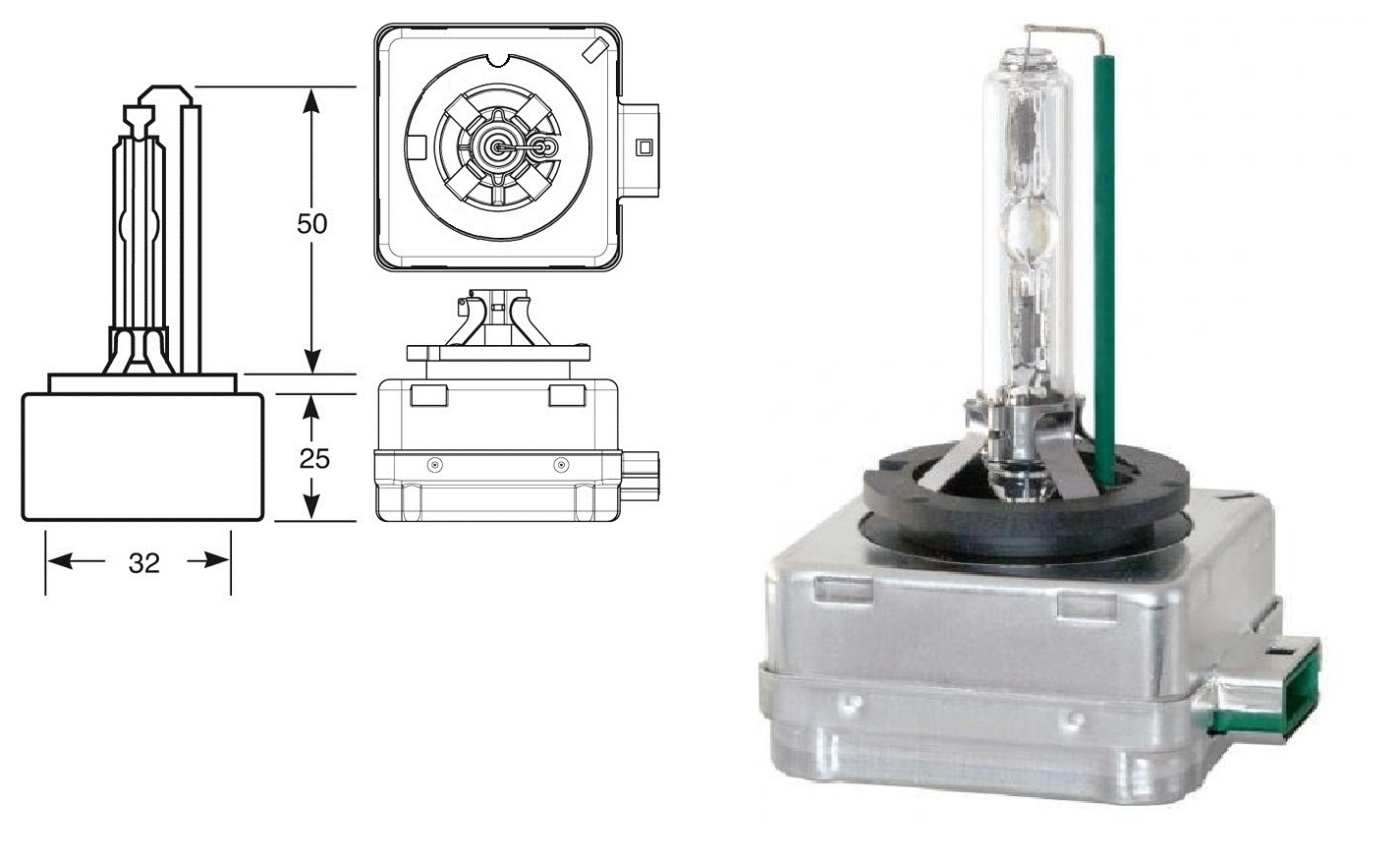 Acessar a peça Lâmpada de descarga xenon d3s 42v 35w (caixa 1 unidade)