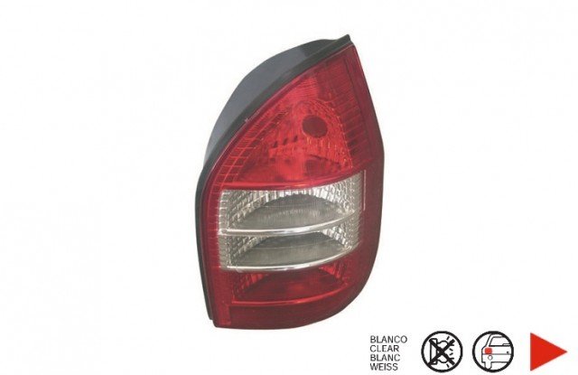 Acessar a peça Farolim traseiro direito [Vermelho - Branco]