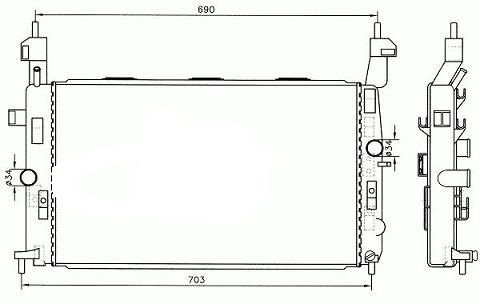 Radiador 1.4l 16v - 1.6l - 1.6l16v - 1.8l OPEL MERIVA  pour OPEL MERIVA Radiador 1.4l 16v - 1.6l - 1.6l16v - 1.8l OPEL MERIVA  pour OPEL MERIVA