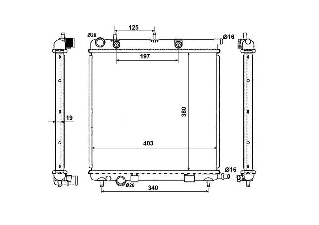 Radiador a gasolina 1.4l - 1.6l PEUGEOT 1007  pour PEUGEOT 1007 Radiador a gasolina 1.4l - 1.6l PEUGEOT 1007  pour PEUGEOT 1007