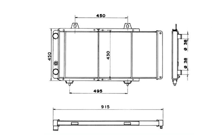 Radiador diesel e turbo diesel CITROEN C25  pour CITROEN C25 Radiador diesel e turbo diesel CITROEN C25  pour CITROEN C25