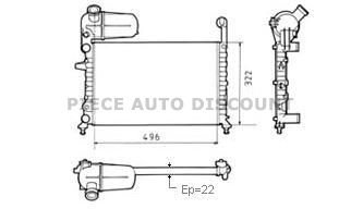 Acessar a peça Radiador 1.4l - 1.6l gasolina Acessar a peça Radiador 1.4l - 1.6l gasolina