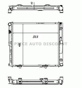 Acessar a peça Radiador w124 diesel (d/td) +/- clim.