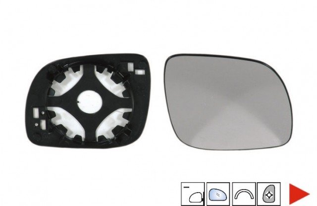 Acessar a peça Vidro azul + suporte do retrovisor direito [capa pequena]