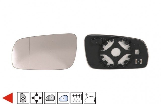 Acessar a peça Vidro com suporte esquerdo asferico, vidro azul, termico, modelo grande