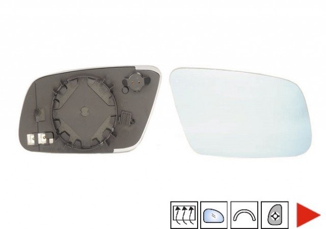 Acessar a peça Vidro com suporte direito convexo, azul, termico ->2008