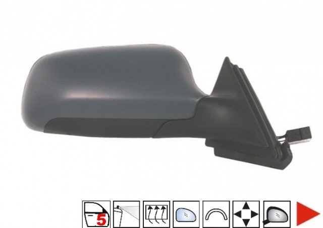 Acessar a peça Espelho direito eletrico, convexo, azul, termico, preparado,5 portas 2000->