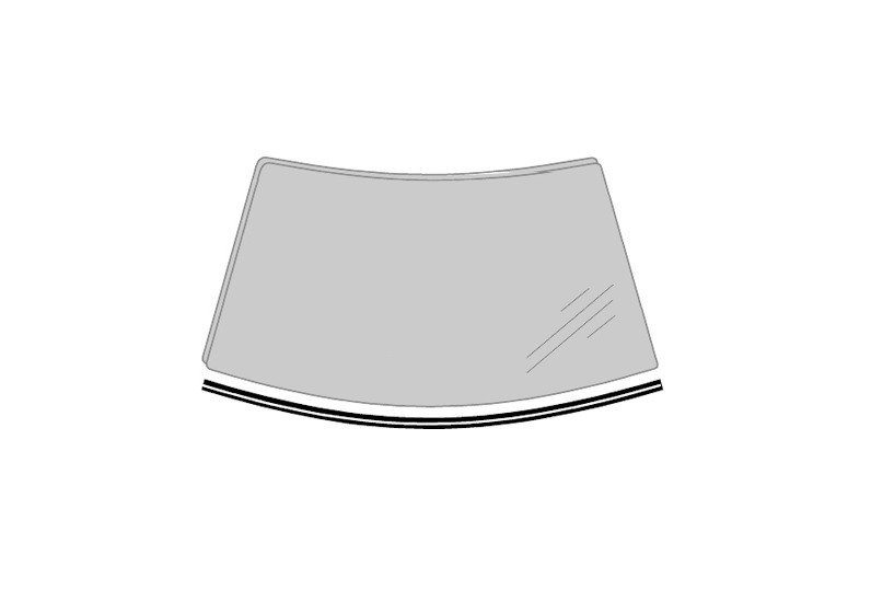 Friso inferior para-brisas (3 portas) (Mod. & pluriel)