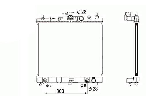 Radiador 1,4l - 1,6l RENAULT MODUS  pour RENAULT MODUS Radiador 1,4l - 1,6l RENAULT MODUS  pour RENAULT MODUS