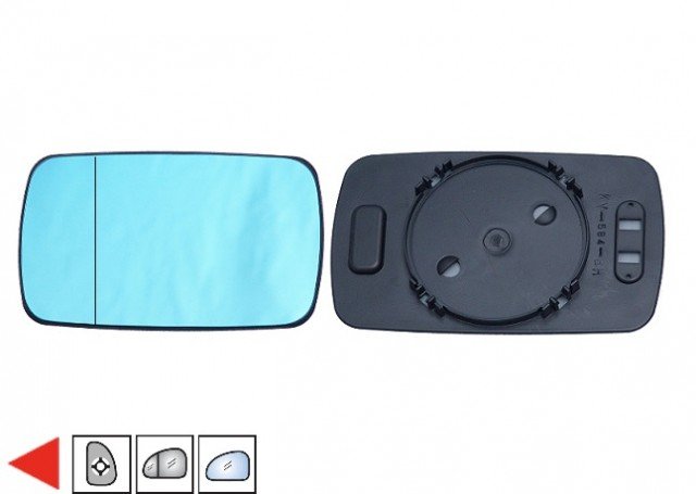 Acessar a peça Vidro azul + suporte espelho retrovisor reversível, asférico