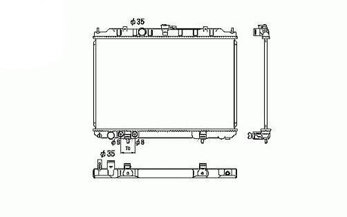 Radiador a gasolina 2.0l - 2.0l 4x4 - 2.5l 4x4 NISSAN X-TRAIL  pour NISSAN X-TRAIL Radiador a gasolina 2.0l - 2.0l 4x4 - 2.5l 4x4 NISSAN X-TRAIL  pour NISSAN X-TRAIL