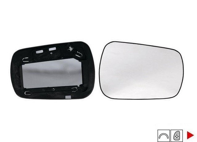Acessar a peça Vidro com suporte direito convexo