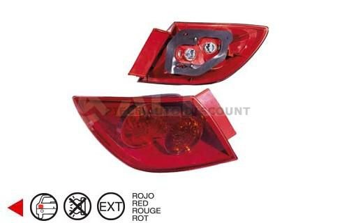 Acessar a peça Farolim traseiro esquerdo 5 pontos [vermelho]