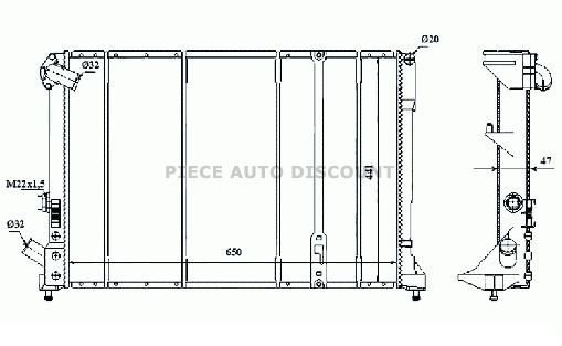 Acessar a peça Radiador 2.2l td - clim. ->00