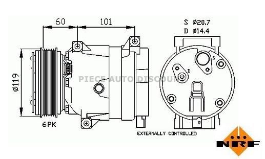 Acessar a peça Compressor de ar condicionado 2.2L Dci Acessar a peça Compressor de ar condicionado 2.2L Dci