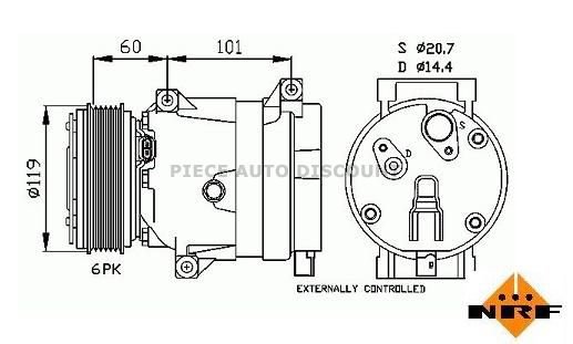 Acessar a peça Compressor de ar condicionado 2.2L Dci