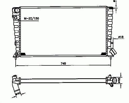 Radiador 1.8l d - 1.9l d - 2.0l hdi