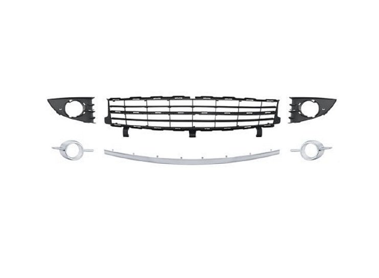 Kit grelhas para choques frente embelezador prata