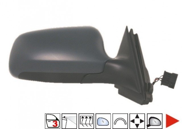 Acessar a peça Espelho direito eletrico, convexo, azul, termico, preparado,3 portas (205x125x155) 2000->