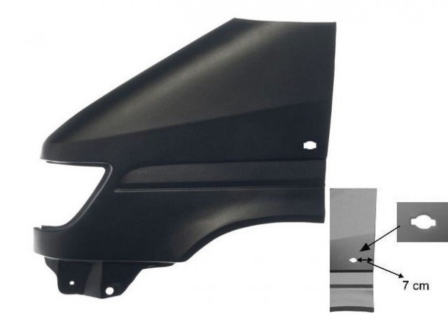 Acessar a peça Guarda lama frente esquerda buraco grande