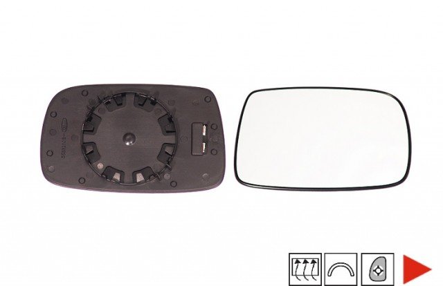 Acessar a peça Vidro + suporte do espelho retrovisor direito aquecido