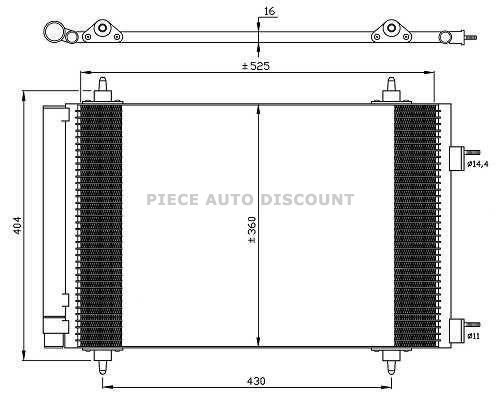 Acessar a peça Condensador climatização 1.6l Acessar a peça Condensador climatização 1.6l