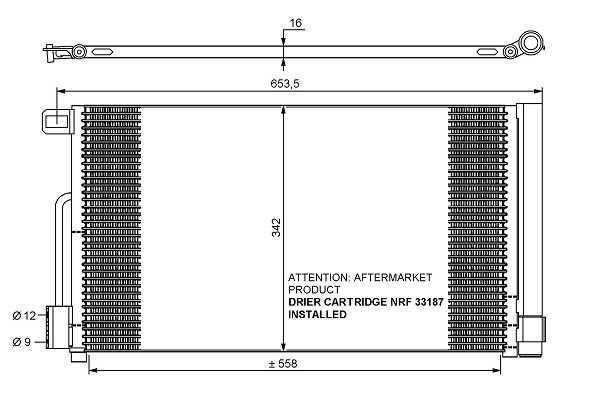 Condensador de ar condicionado FIAT PUNTO  pour FIAT PUNTO Condensador de ar condicionado FIAT PUNTO  pour FIAT PUNTO