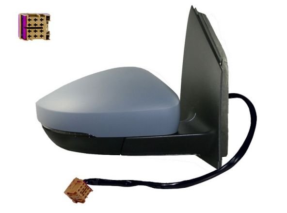 Acessar a peça Espelho dir. eletrico,convexo,termico,preparado,com pisca,conector quadrado,led,6 pins