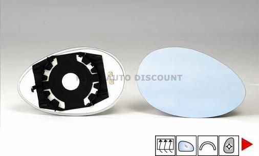 Acessar a peça Cristal com soporte direito, convexo, azul, termico
