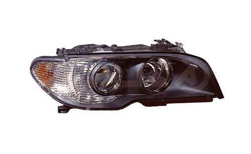 Acessar a peça Farol direito eletrico com motor/base preta/con piloto branco h7+h7 2 portas