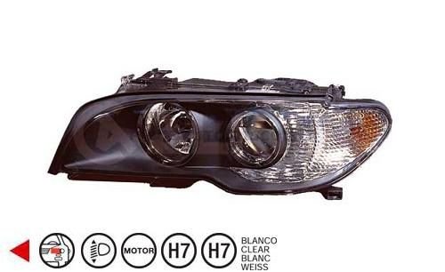Acessar a peça Farol esquerdo eletrico com motor/base preta/con piloto branco h7+h7 2 portas
