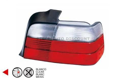 Acessar a peça Farolim traseiro esquerdo vermelha - branca