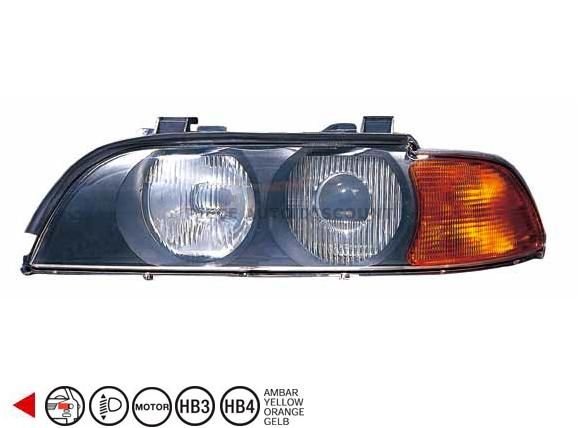 Acessar a peça Farol esquerdo eletrico com motor/con piloto âmbar h7+hb3+p21w+w5w