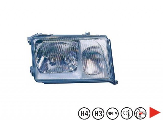 Acessar a peça Farol elétrico do lado direito, H4+H3 (desde 1993)