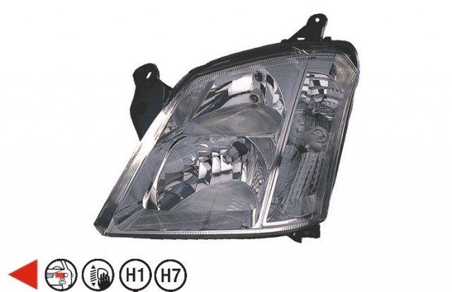 Acessar a peça Farol esquerdo eletrico h1+h7+py21w+w5w Acessar a peça Farol esquerdo eletrico h1+h7+py21w+w5w