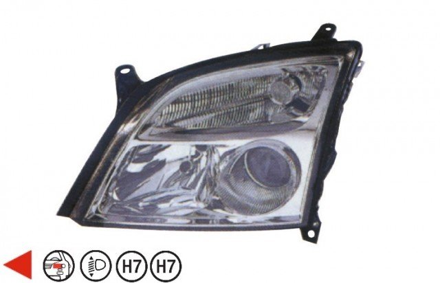 Acessar a peça Farol esquerdo eletrico base cromada h7+h7+py21w+w5w Acessar a peça Farol esquerdo eletrico base cromada h7+h7+py21w+w5w