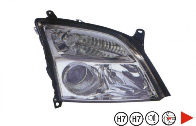 Acessar a peça Farol direito H7+H7 [Cromado]