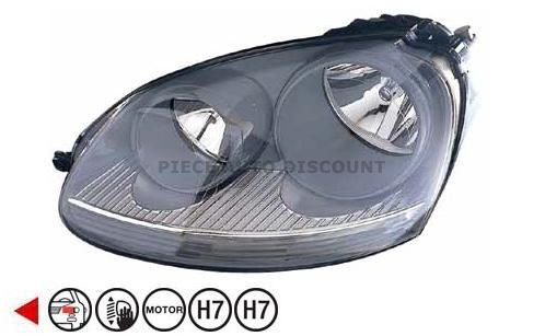 Acessar a peça Farol esquerdo H7+H7 [Cinzento] [Cinzento