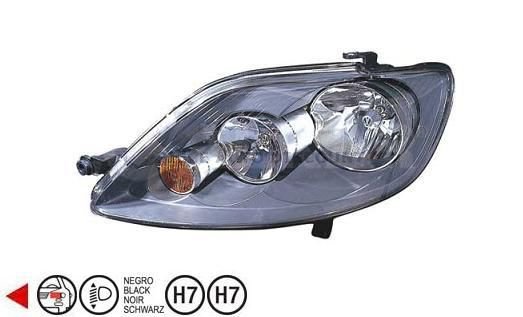 Acessar a peça Farol esquerdo H7+H7 [Cinzento] [Cinzento