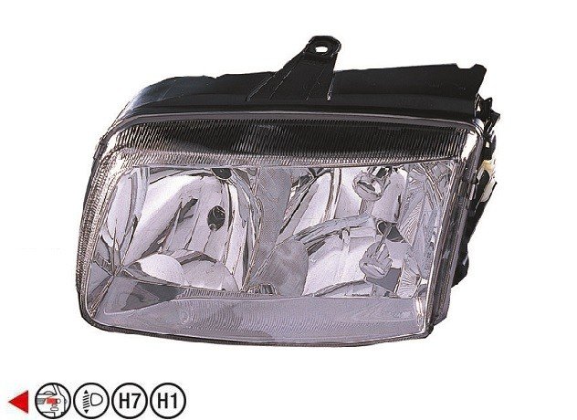 Acessar a peça Farol esquerdo eletrico h1+h7+w5w tipo he