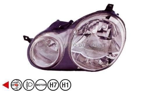 Acessar a peça Farol esquerdo H1+H7 + motor