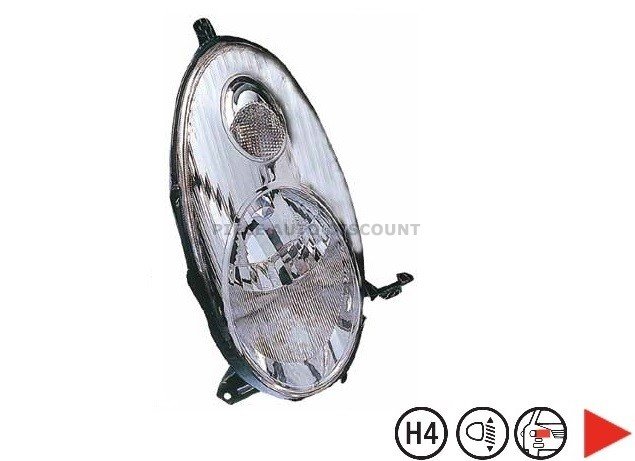 Acessar a peça Farol direito H4 [cromado].