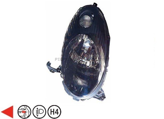 Acessar a peça Farol esquerdo H4 [Preto].