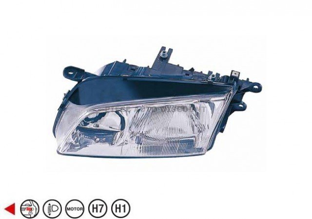 Acessar a peça Farol esquerdo eletrico com motor h1+h7+w5w Acessar a peça Farol esquerdo eletrico com motor h1+h7+w5w