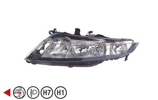 Acessar a peça Farol esquerdo H1+H7 3/5ptes Acessar a peça Farol esquerdo H1+H7 3/5ptes