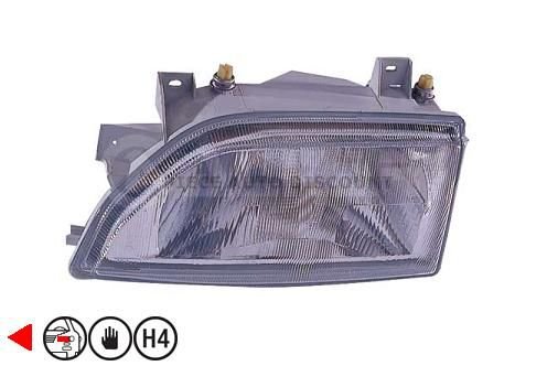 Acessar a peça Farol esquerdo manual h4+w5w
