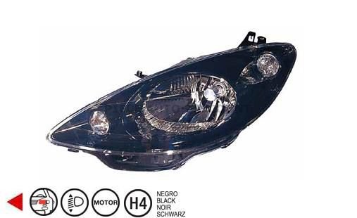 Acessar a peça Farol esquerdo eletrico com motor/base preta h4 Acessar a peça Farol esquerdo eletrico com motor/base preta h4