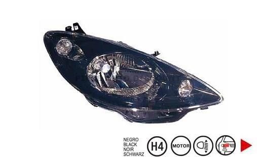 Acessar a peça Farol direito eletrico com motor/base preta h4 Acessar a peça Farol direito eletrico com motor/base preta h4